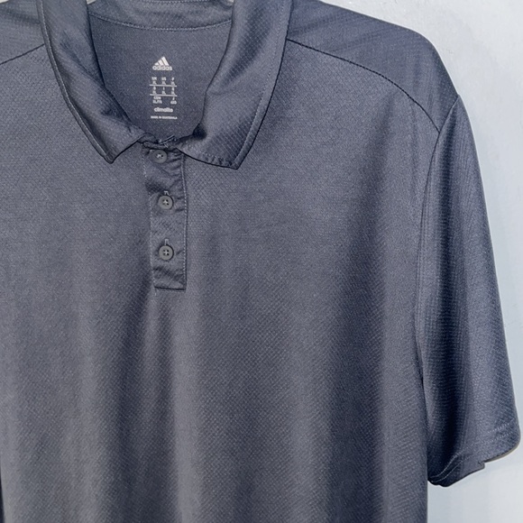 Adidas Athletic Short Sleeve Shirt Grey Size XL Quarter Button up - Picture 4 of 9